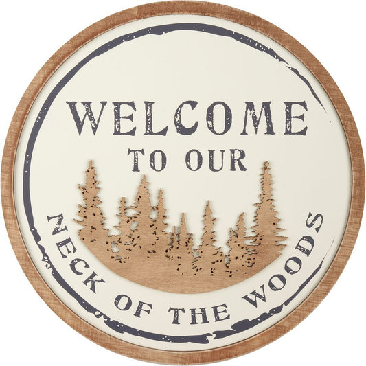 Welcome to Our Neck of the Woods Wooden Wall Decor - Marmalade Mercantile