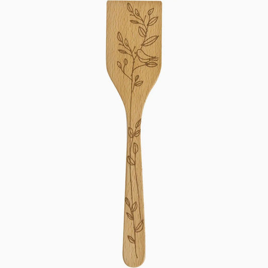 Wooden Kitchen Turner with etched Bird Pattern - Marmalade Mercantile