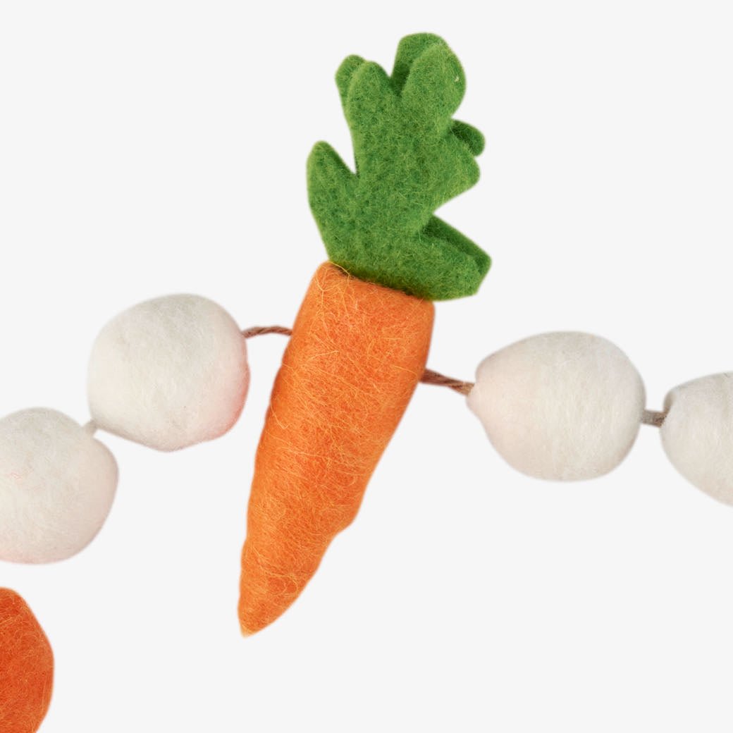Wool Felt Springtime Carrots Garland - Marmalade Mercantile
