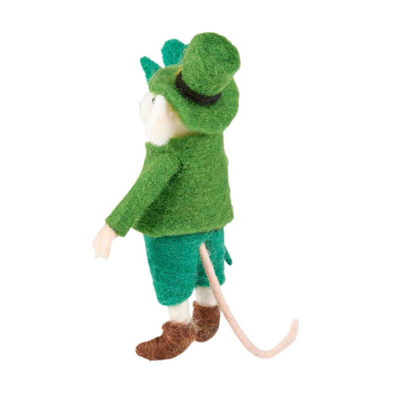 Wool Felt St. Patrick’s Day Leprechaun Mouse Critter - Marmalade Mercantile