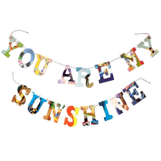 You Are My Sunshine Up-cycled Baby Book Garland - Marmalade Mercantile
