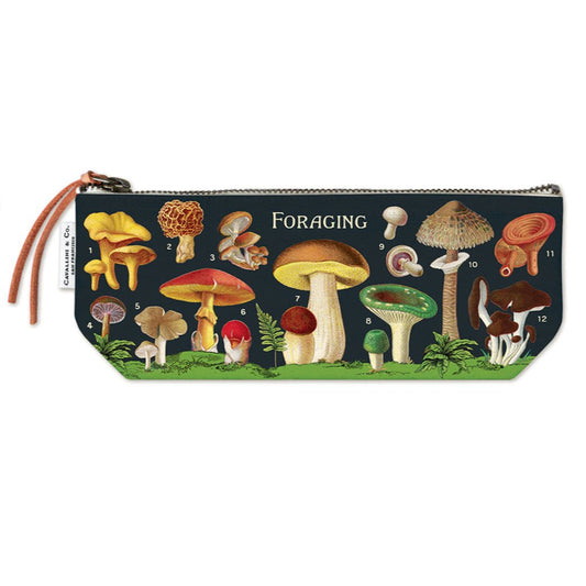 Zippered Mini Pouch Foraging Mushrooms - Marmalade Mercantile
