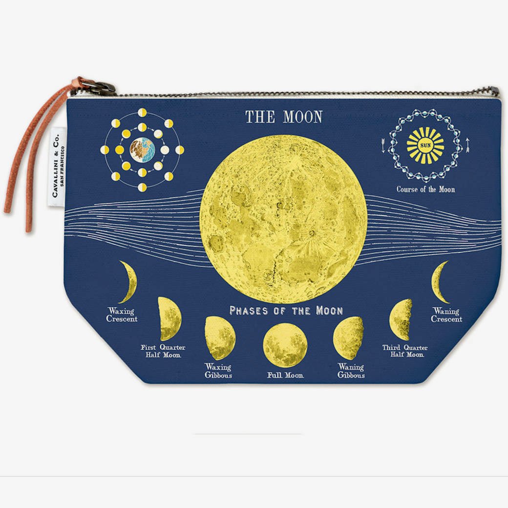 Zippered Pouch Phases of the Moon - Marmalade Mercantile