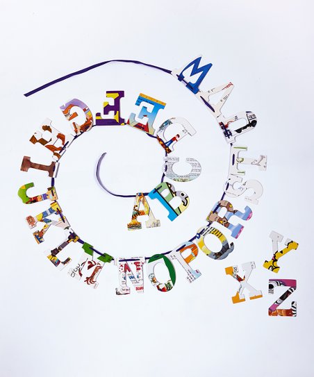 Alphabet Garland Upcycled Baby Book Garland Kit